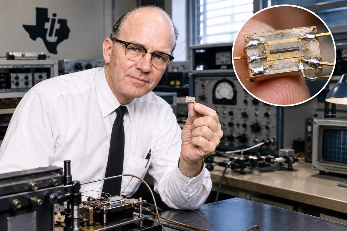 Als der Ingenieur Jack Kilby in den Laboren erfolgreich den ersten funktionierenden integrierten Schaltkreis demonstrierte